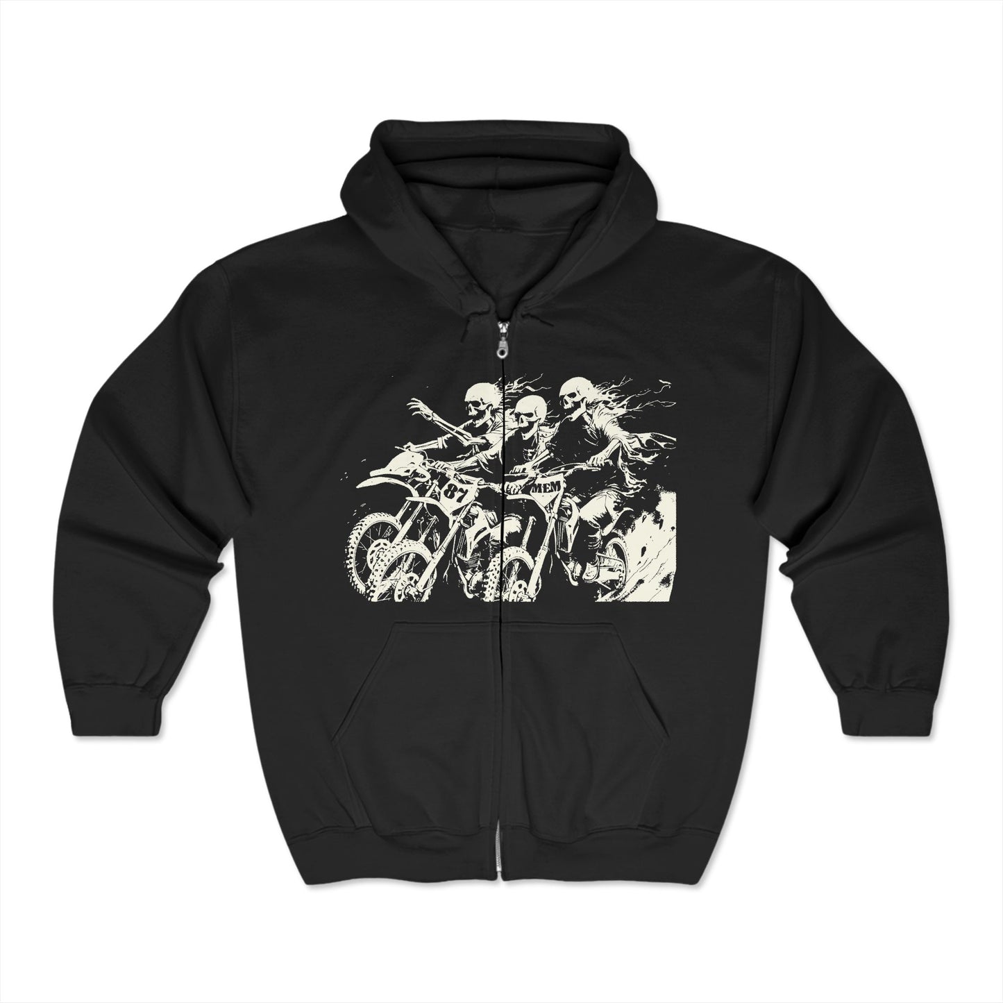 "Riders On The Storm" Zip Hoodie Graphic Logo