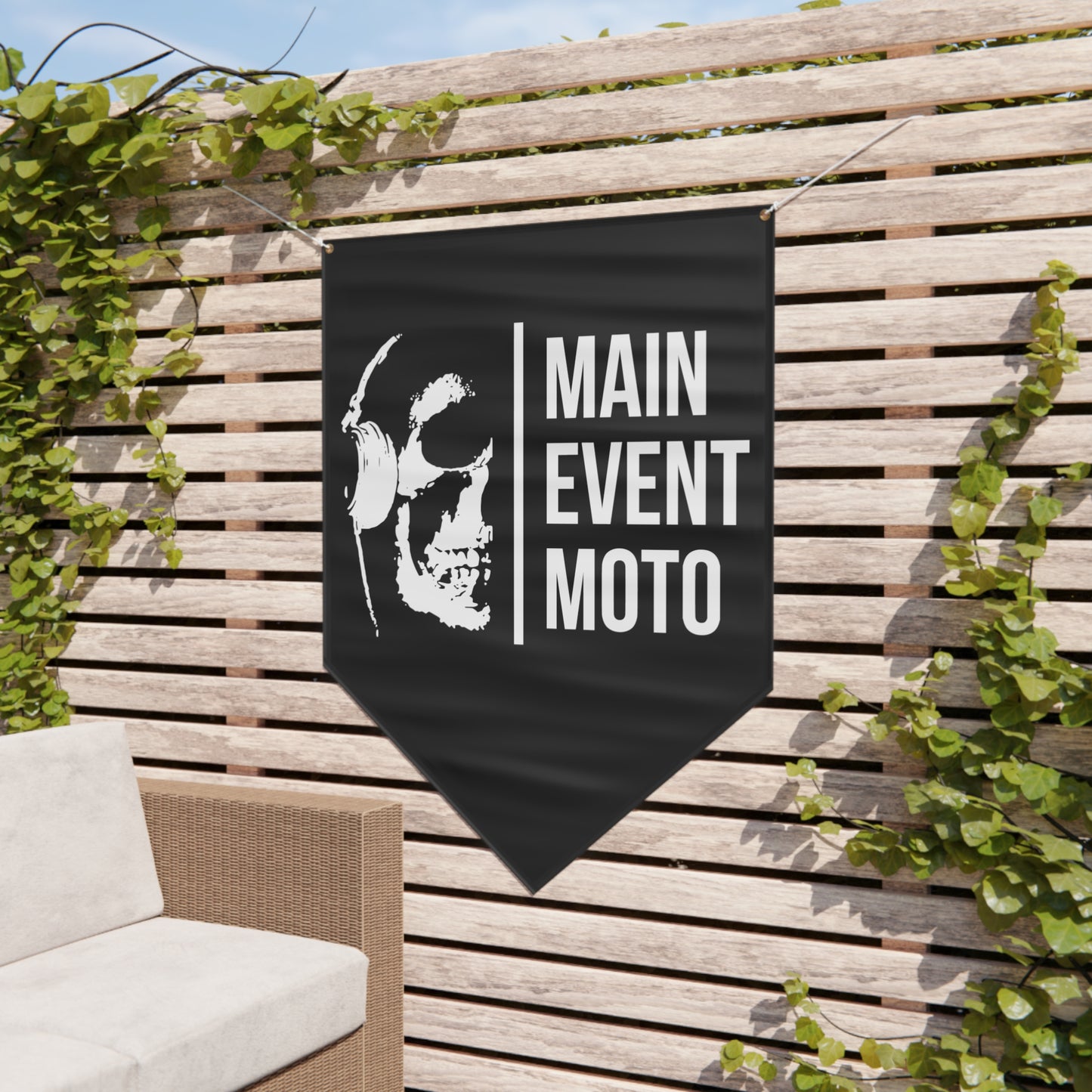 Main Event Moto Heavy Duty Outdoor Vinyl Pennant Banner