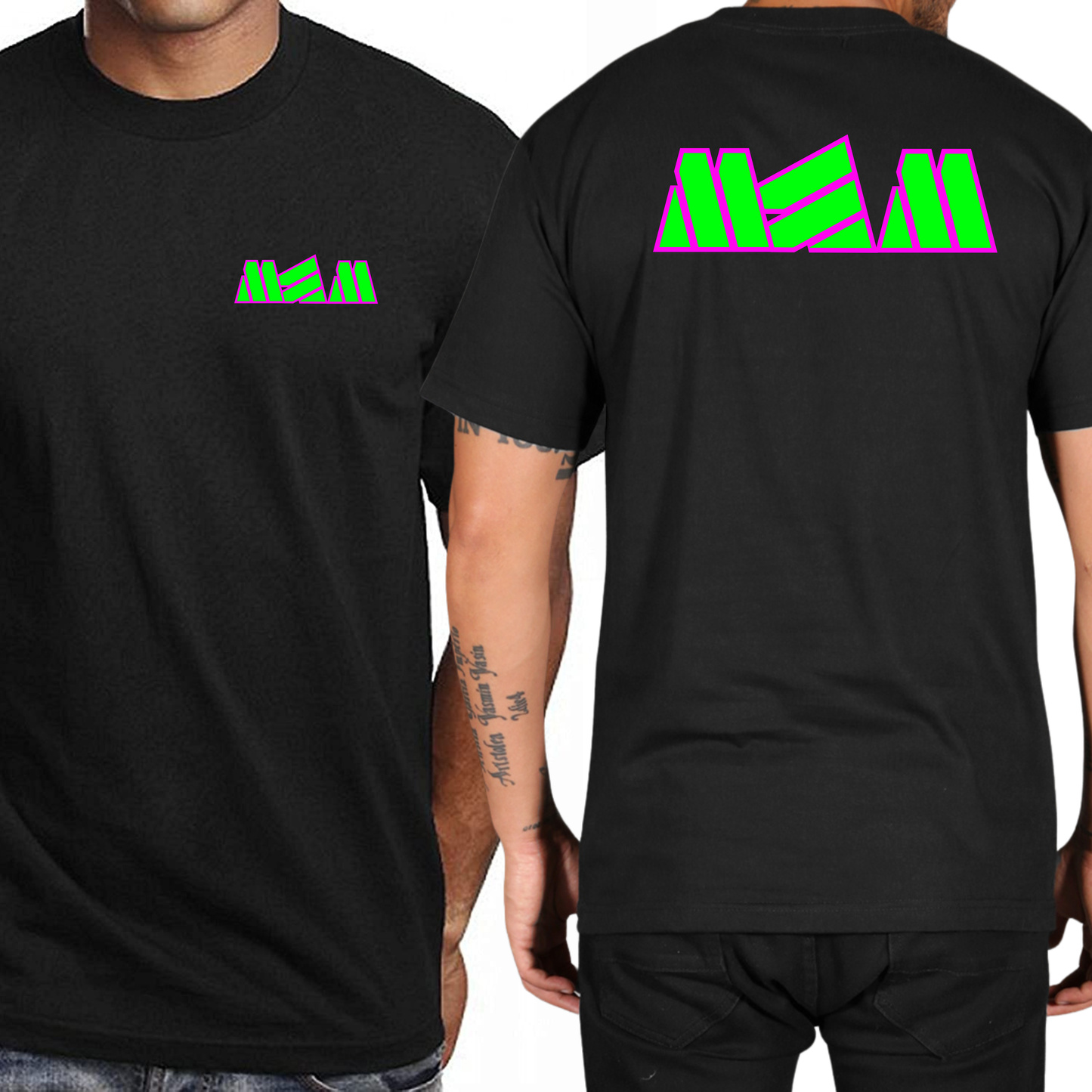 Rhythm Section Tee - Green/Pink