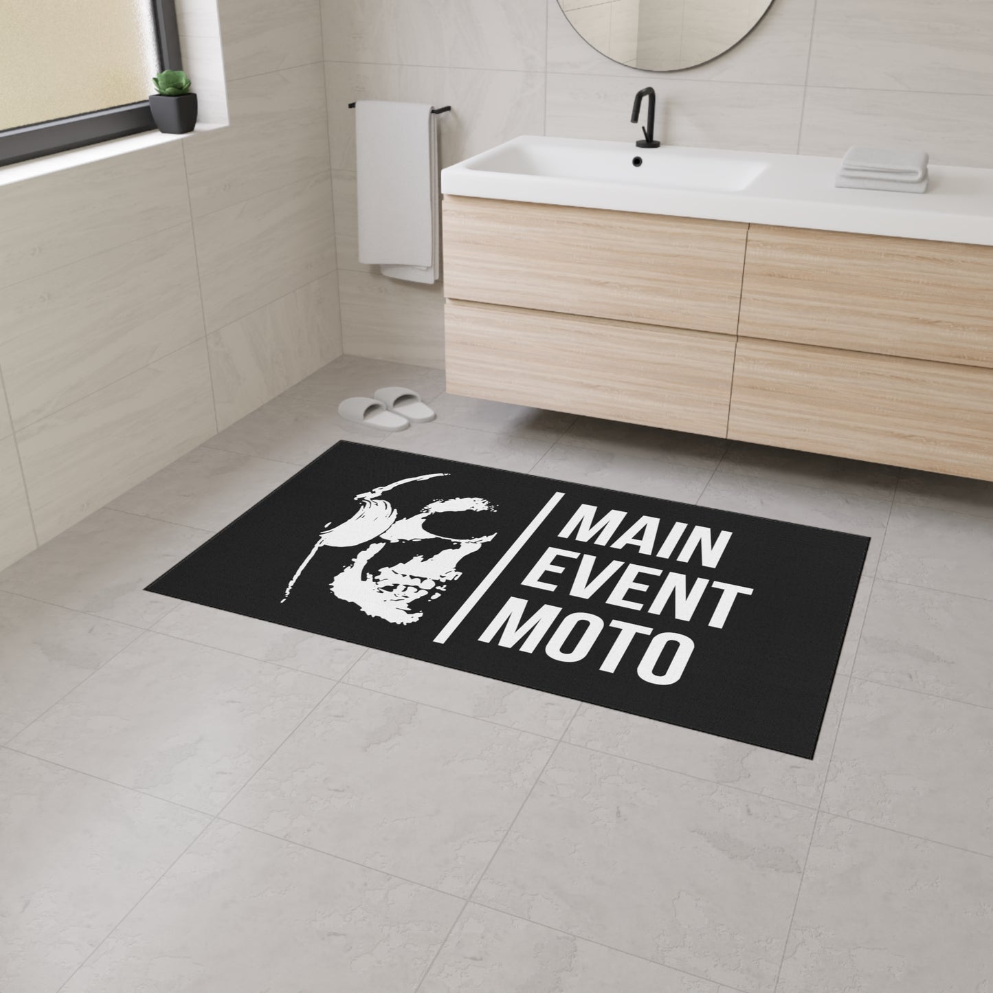 Main Event Moto Heavy Duty Floor Mat with rubber back