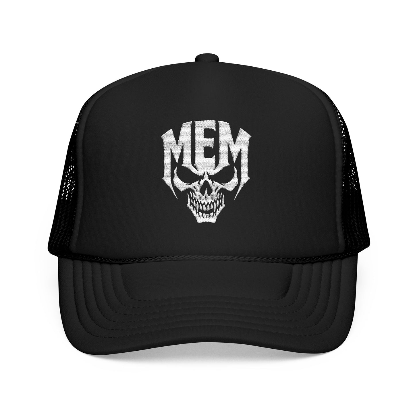NEW! Embroidered "Skull Fang" on Foam Trucker