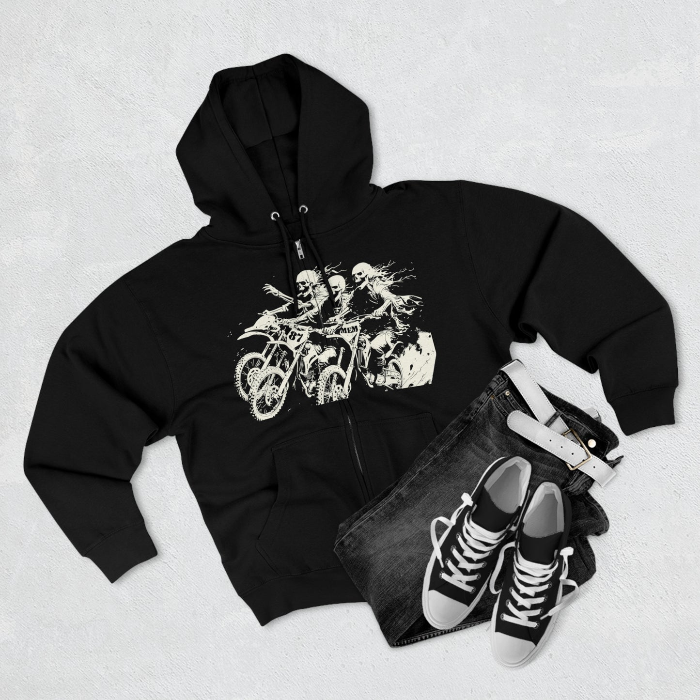 Main Event Moto "Riders On The Storm" Unisex Zip Hoodie