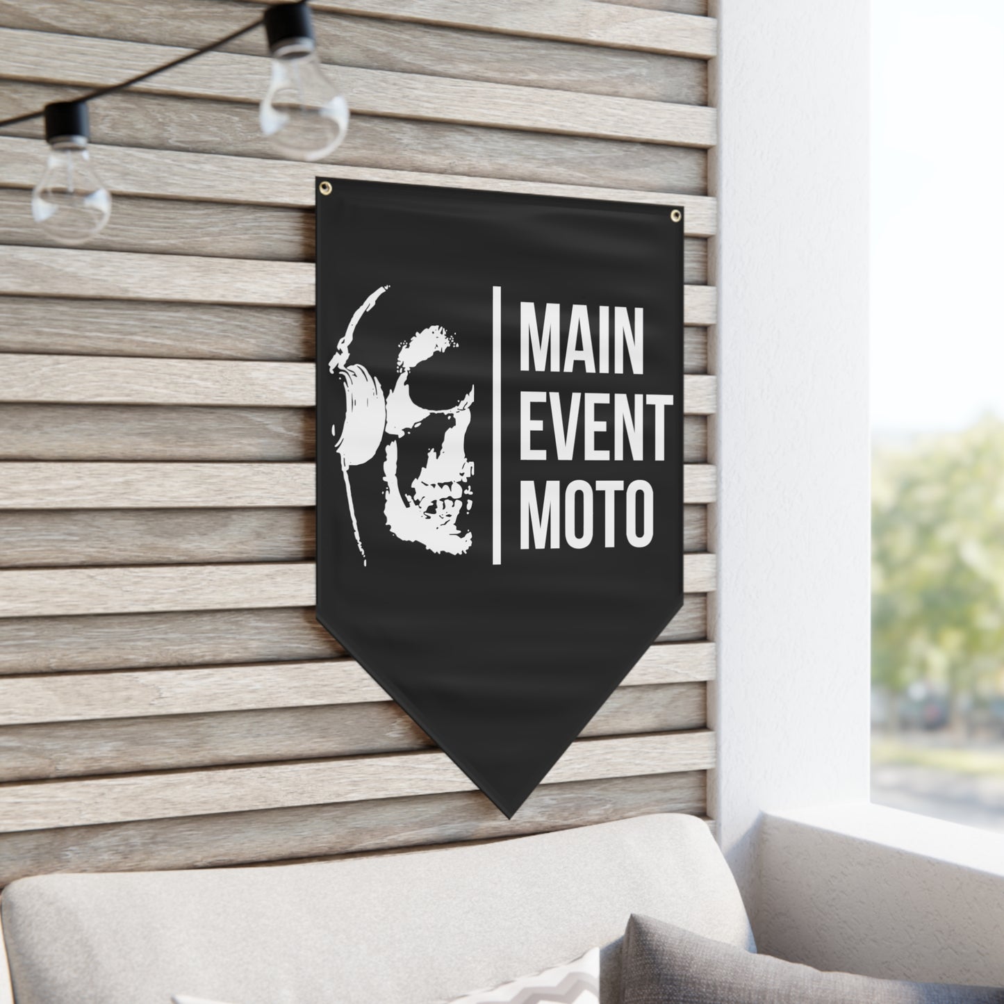 Main Event Moto Heavy Duty Outdoor Vinyl Pennant Banner