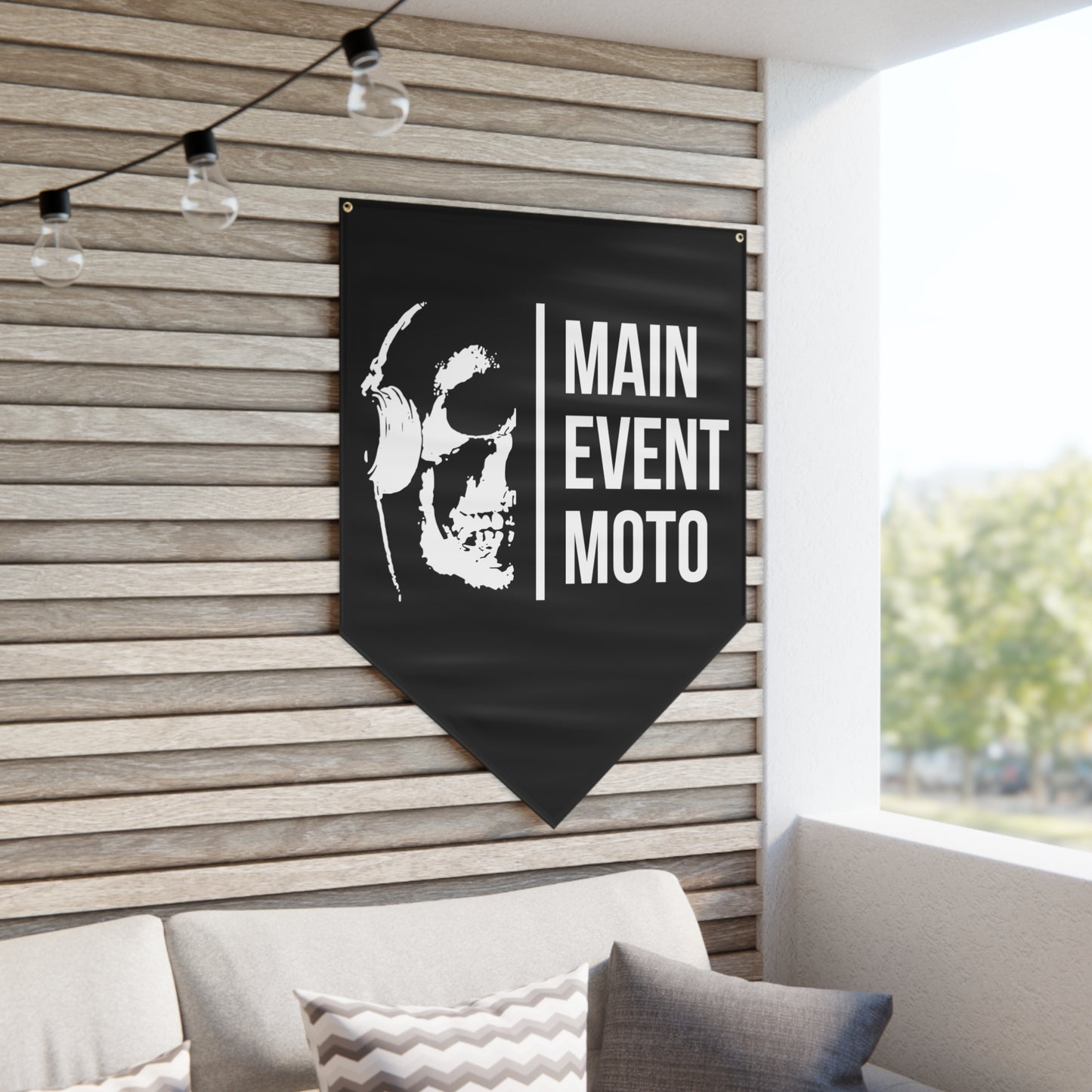 Main Event Moto Heavy Duty Outdoor Vinyl Pennant Banner