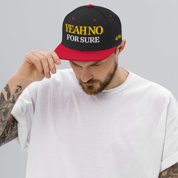 Yeah No For Sure Snapback – Main Event Moto